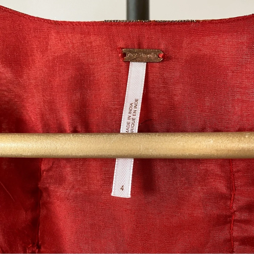 FREE PEOPLE | Vacation Metallic Grommet Batik Print Dress - Picture 5 of 11